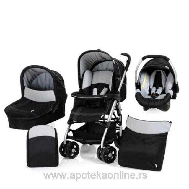 HAUCK TRIO SISTEM (KOLICA+NOSILJKA+AUTO SEDIŠTE) CONDOR CAVIAR SILVER - Online Apoteka HAUCK TRIO SISTEM (KOLICA+NOSILJKA+AUTO SEDIŠTE) CONDOR CAVIAR SILVER
